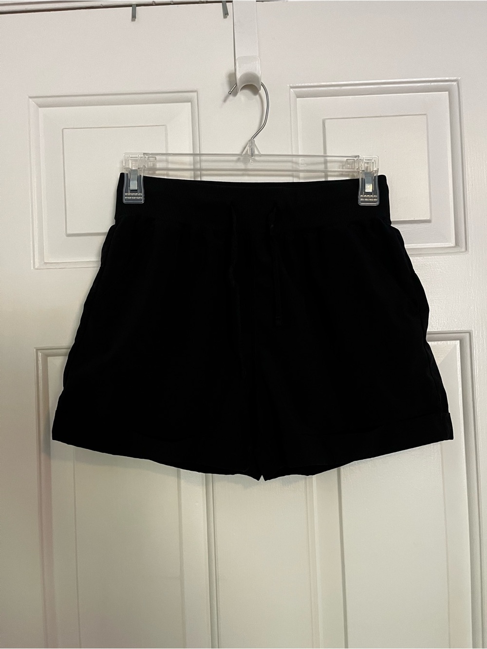 Kids Black Drawstring Casual Shorts